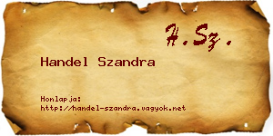 Handel Szandra névjegykártya